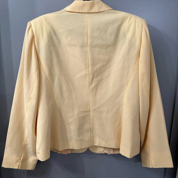 Giorgio Sant’Angelo Blazer Butter Yellow Jacket Blazer Size 16W - Picture 4 of 5